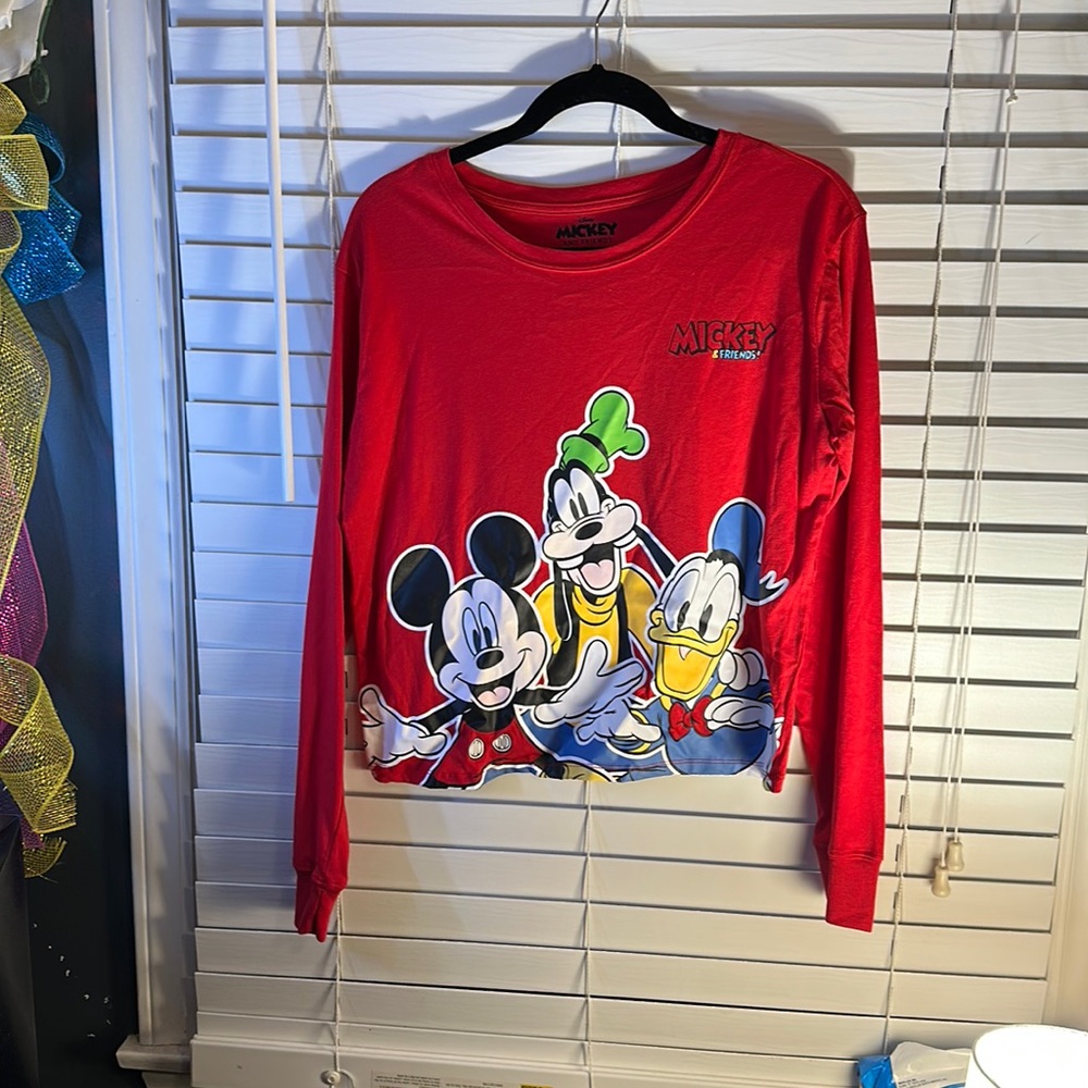 Disney Mickey And Friends Red Shirt Size L Kids 🌺Bundle & Save🌺